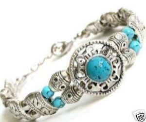 ְ Ƽ  Ƽ Ű /Superb Tibet Jewelry Tibet silver turquoise Bracelet